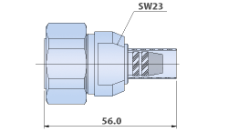 7/16 DIN Type Connectors RF Coaxial - Straight Cable Plug, Crimp Type Flexible Coaxial Cable Connector