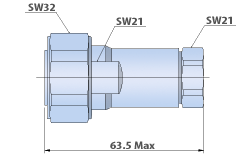 7/16 DIN Type Connectors RF Coaxial - Straight Cable Plug, Feeder Cable Type Flexible Coaxial Cable Connector