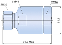 7/16 DIN Type Connectors RF Coaxial - Straight Cable Plug, Feeder Cable Type Flexible Coaxial Cable Connector