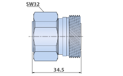 RF Adapters 7/16 In Series RF Coaxial with Straight, Plug to Jack Type