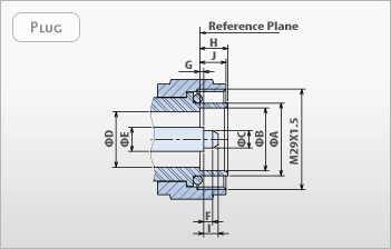 7/16 DIN Type Connectors RF Coaxial - Plug Interface