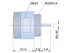7/16 Connectors DIN type - Panel and Bulkhead RF Coaxial Cable Connector with Bulkhead Jack, Straight Terminal Type