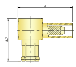 MCX Connectors - RF Flexible Right Angle Plug