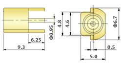 MCX Connectors - B/F & PCB Connectors : Straight Jack