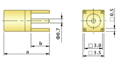 MMCX Connectors RF Coaxial - PCB Straight Jack