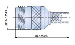 N Type Connectors for RF Flexible Cables : Straight Cable Jack, Crimp Type