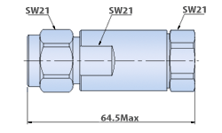 N Type Connectors for RF Flexible Cables : Straight Cable Plug, Feeder Cable Type