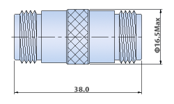 RF Adapters N Type In-series : Straight, Jack to Jack Type