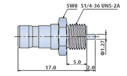 PLB Connectors : Panel and Bulkhead Connector with Bulkhead Jack, Straight Terminal