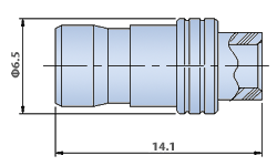 PLB Connectors for Semi Rigid Cables: Straight Cable Jack, Direct Solder Type