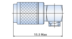 PLSB RF Connector for Semi Rigid Cables : Right Angle Plug , Direct Solder Type