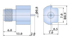 SMA Connectors RF - Straight Jack(Edge Mount) Type PCB Connector