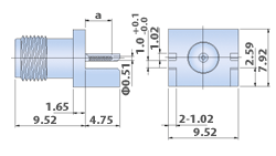 SMA Connectors RF - End Launch Straight Jack Type PCB Connector