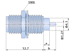 SMA Connectors RF - Bulkhead Jack, Straight Terminal Type Panel and Bulkhead Connector