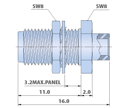 SMA Connectors RF - Bulkhead Cable Jack Connector