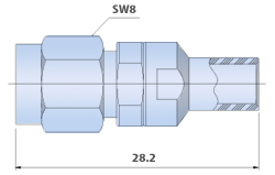 SMA Connectors RF - Straight Cable Plug Connector