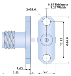 SMA Connectors : 2Hole Flange Mount Jack , Tab Terminal Type Panel and Bulkhead Connector