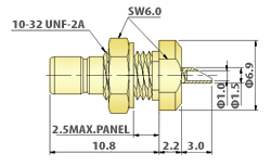 SMB Connectors RF Coaxial - Bulkhead Jack 2