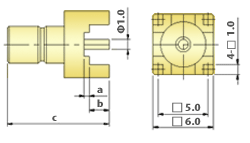 SMB Connectors RF Coaxial - PCB Straight Jack 1