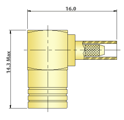 SMB Connectors RF Coaxial - Right Angle Cable Plug