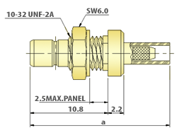 SMB Connectors RF Coaxial - Bulkhead Cable Jack