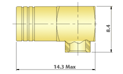SMB Connectors RF Coaxial - Right Angle Plug, Direct Solder type