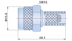 TNC Connectors RF Coaxial for Flexible Cable : Straight Cable Plug, Crimp Type