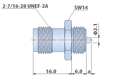 TNC Connectors RF coaxial - B/F and PCB type : Bulkhead Jack, Straight Terminal Type