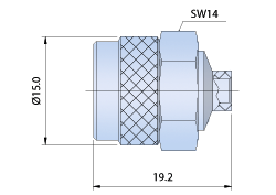 TNC Connectors for Semi Rigid Cables with Straight Cable Plug, Direct Solder Type