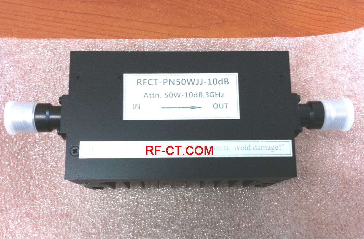 50W RF Attenuators N type - Front View
